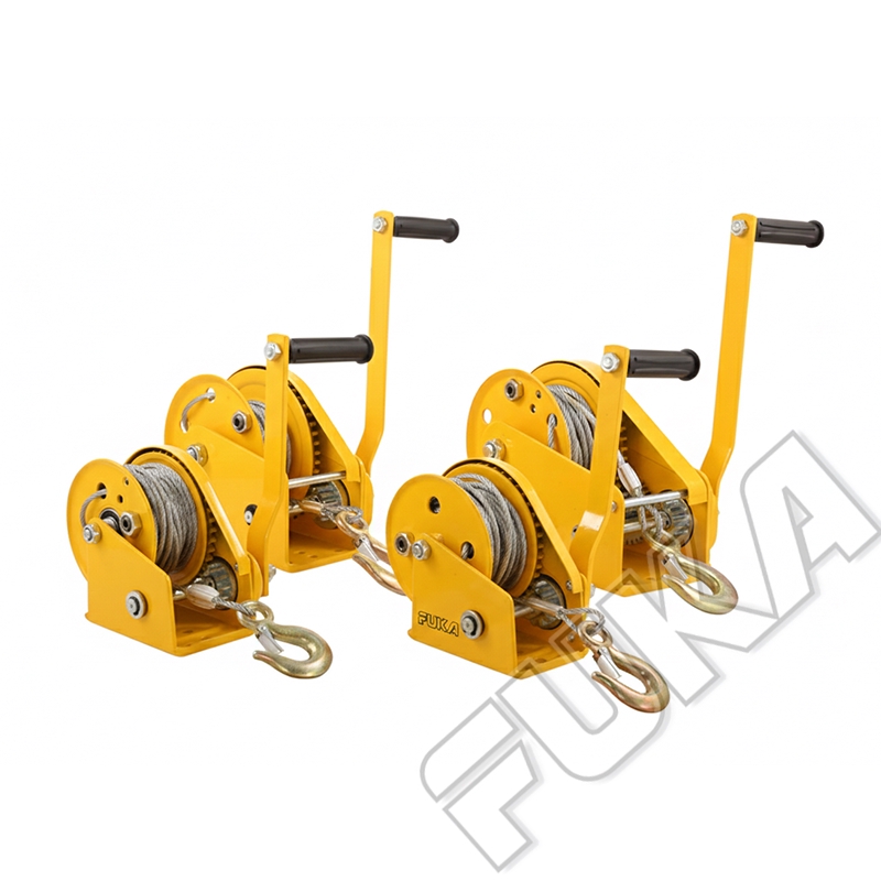 Self-locking hand winch